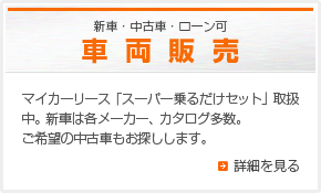 新車・中古車、スーパー乗るだけセット取扱、ローン可